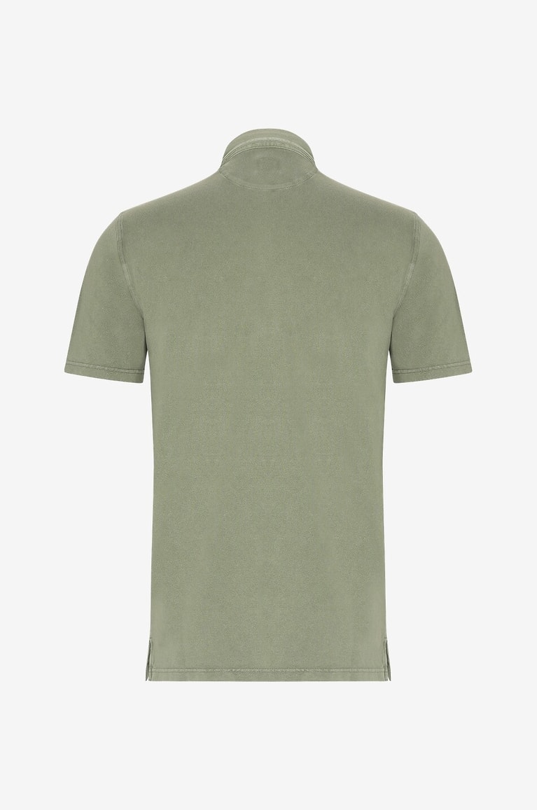 FEDELI Polo manches courtes en coton Tommy MM PI Homme VERT MOYEN 2