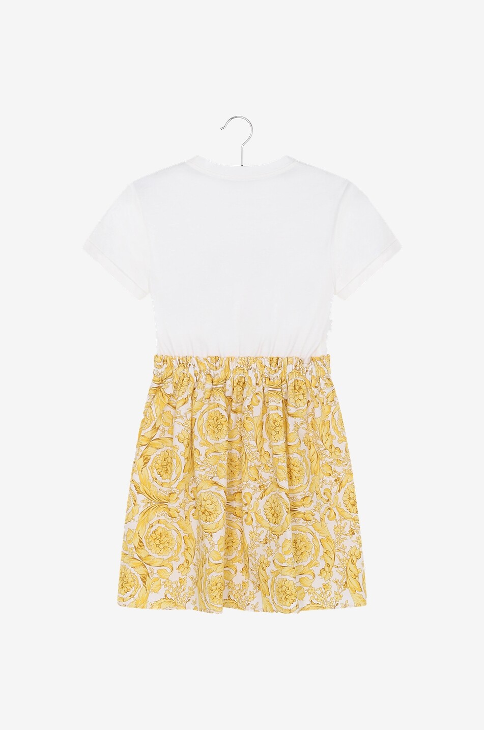 Robe bi-matière fille à manches courtes Barocco