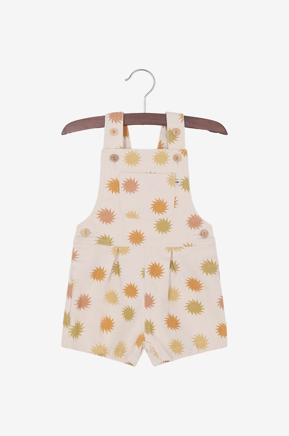 Tramonto printed baby denim dungarees