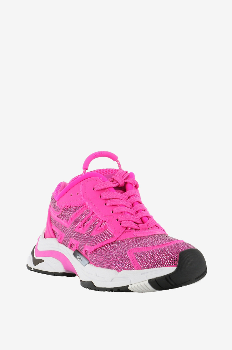 Baskets basses à lacets en nylon Race Strass