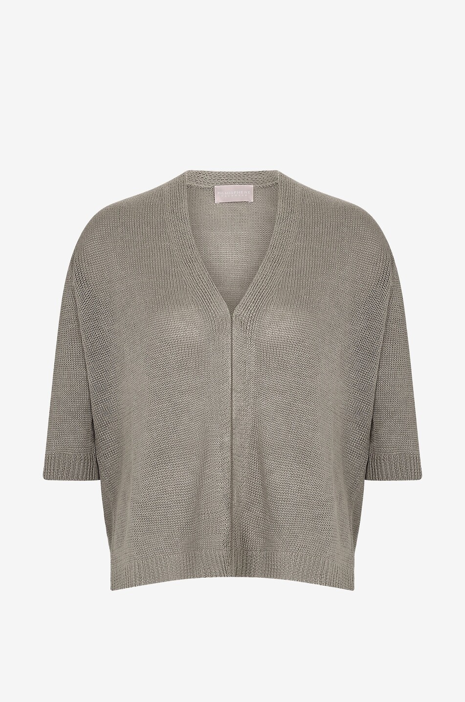 Cropped linen cardigan hotsell