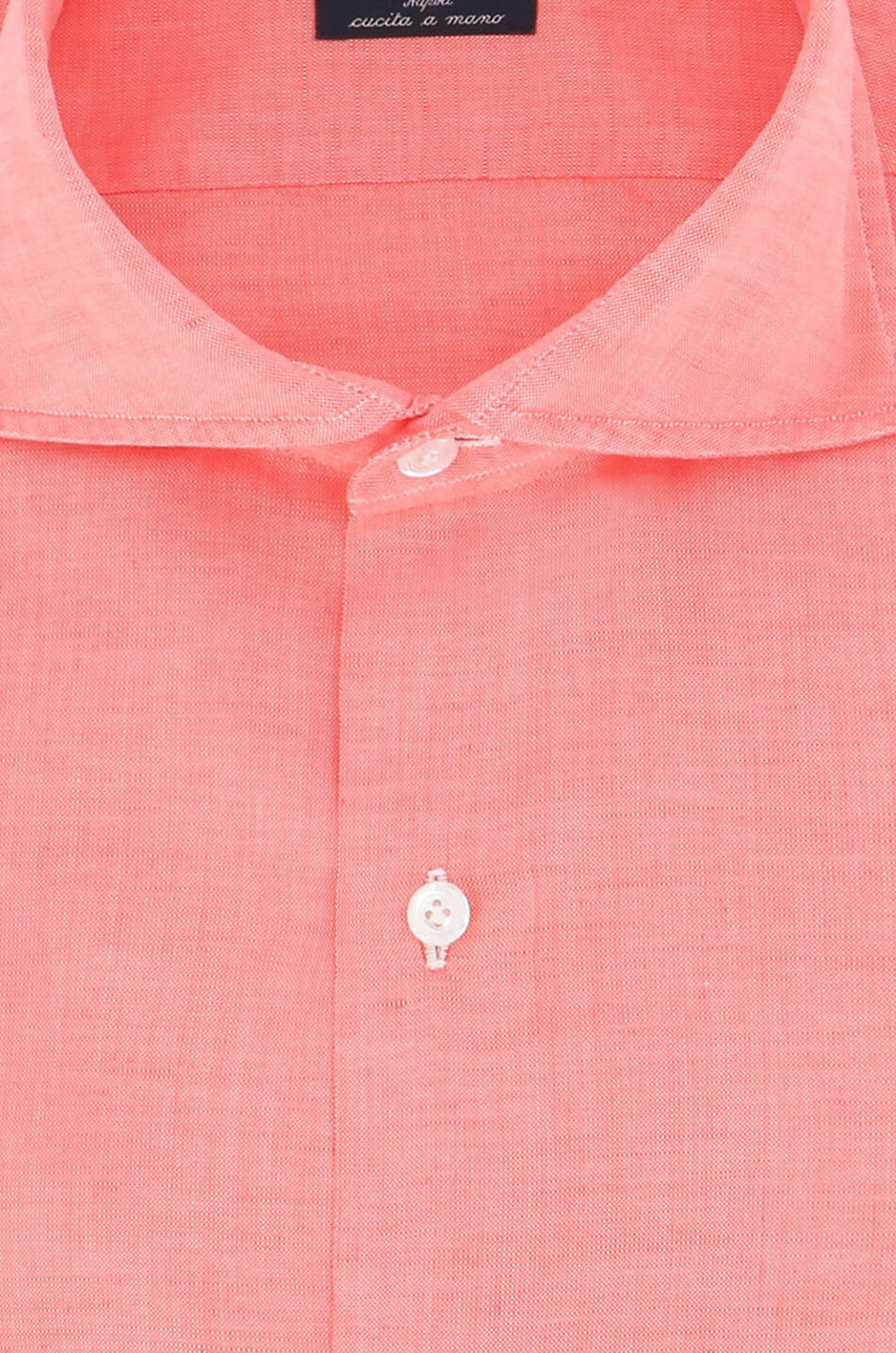 FINAMORE Napoli Fit Carlo Riva linen and cotton long-sleeved shirt Men LIGHT RED 2