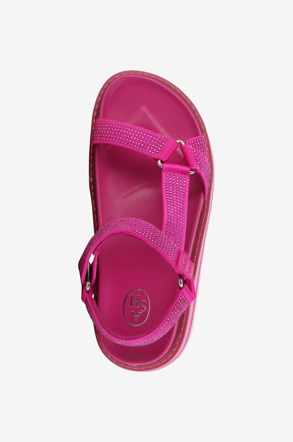 Sandales à plateau en satin Ugo Strass