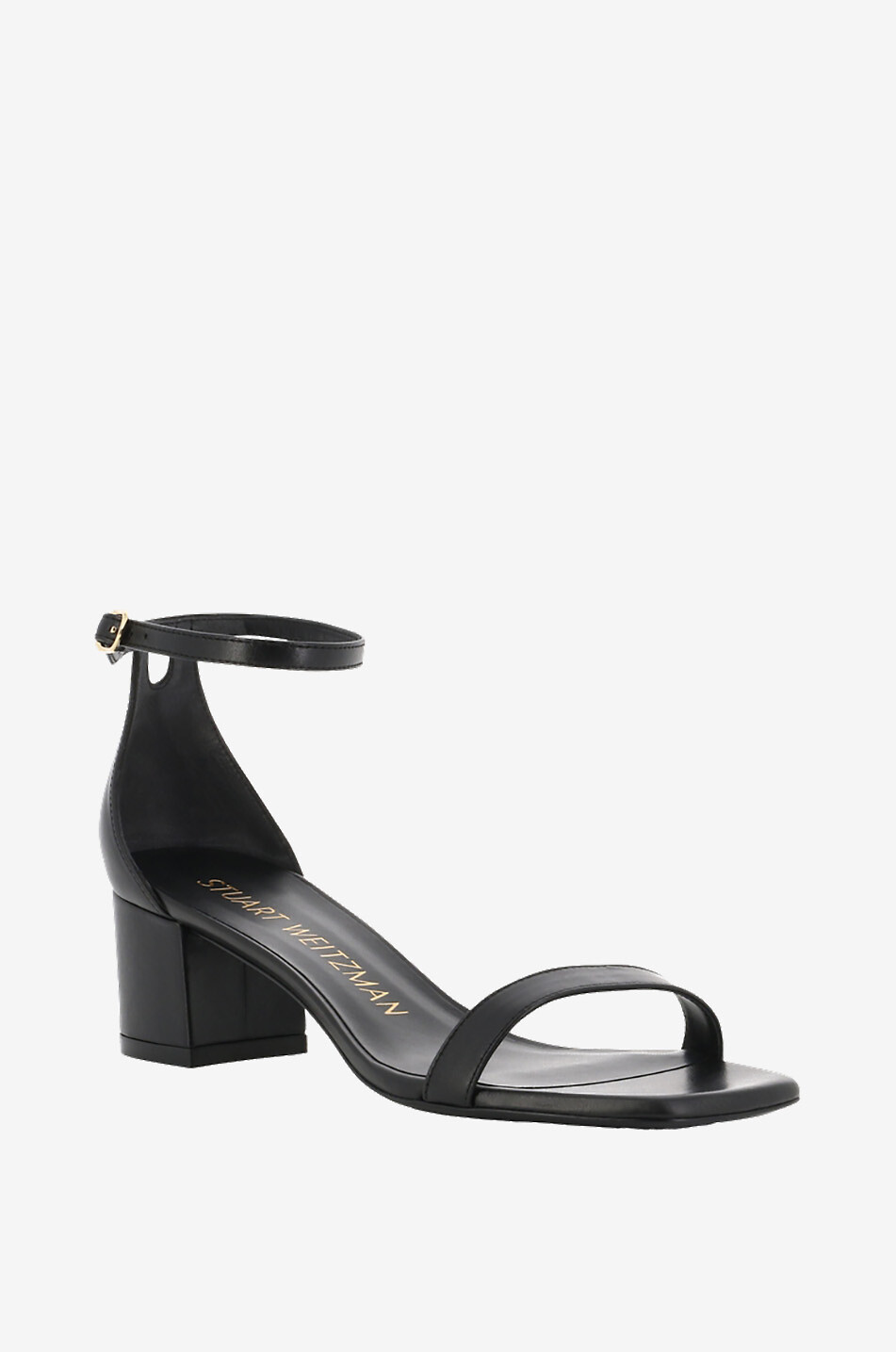 Sandales à talon carré en cuir lisse Simplecurve 50
