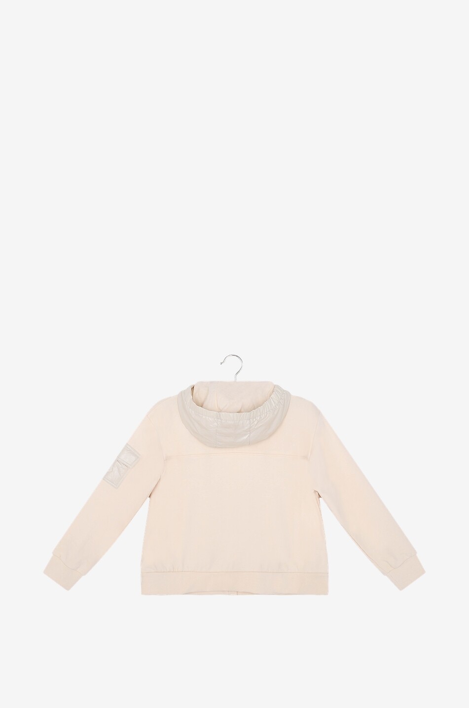 MONCLER Sweat-shirt zippé enfant à capuche en nylon Garçon BLANC CASSE 2