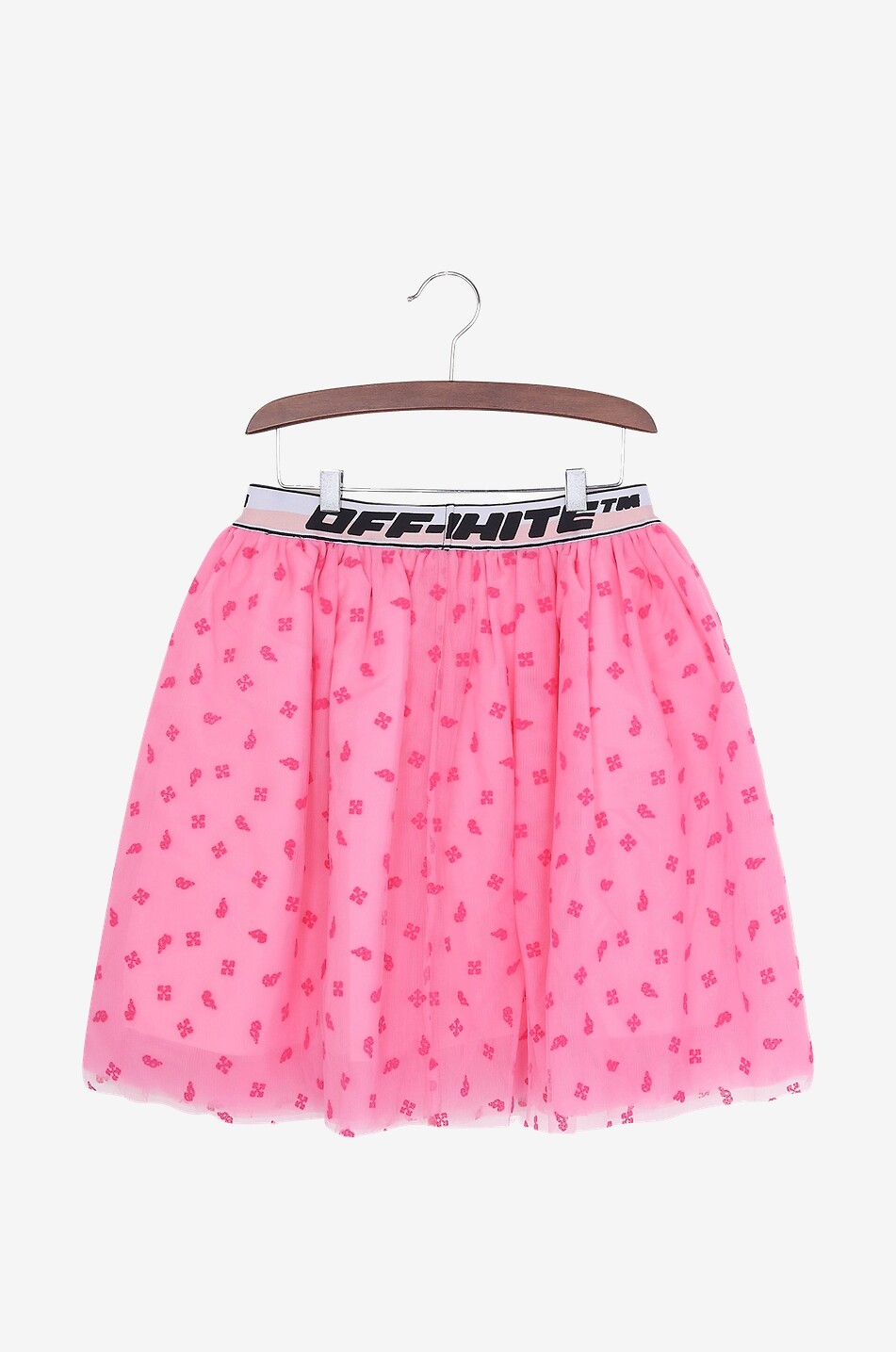 Kurzer ausgestellter Mädchenrock aus Tüll Logo Band