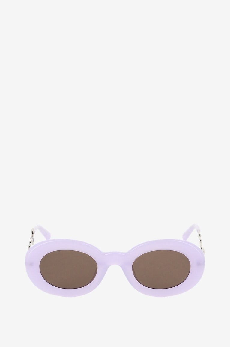 JACQUEMUS Les lunettes Pralu oval sunglasses Women PURPLE 1