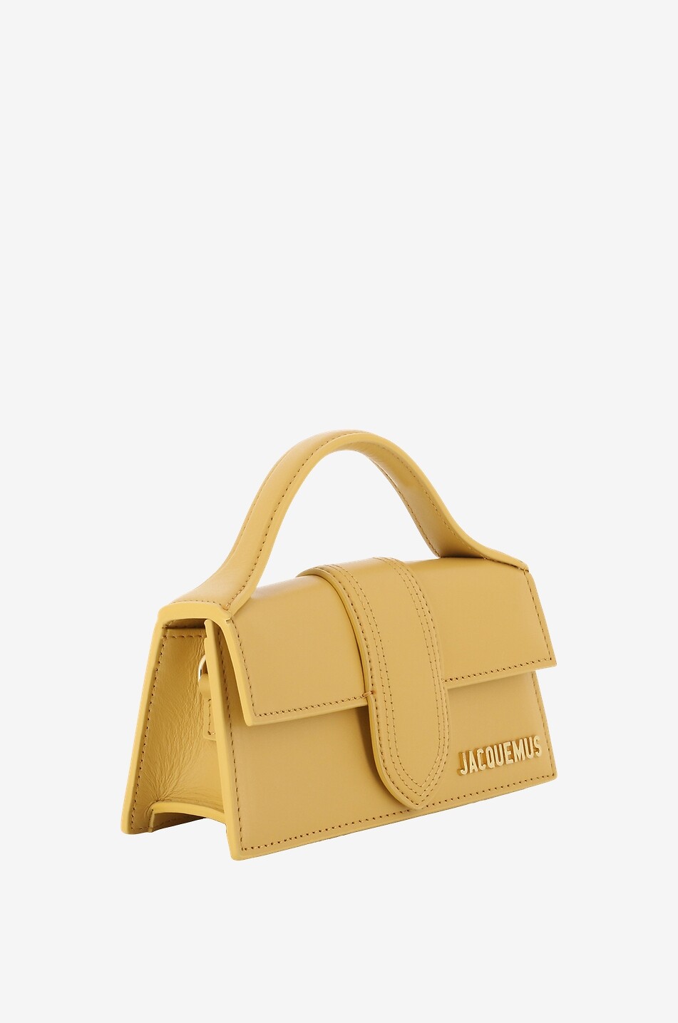 JACQUEMUS Le Bambino small smooth leather flap bag Women YELLOW 2