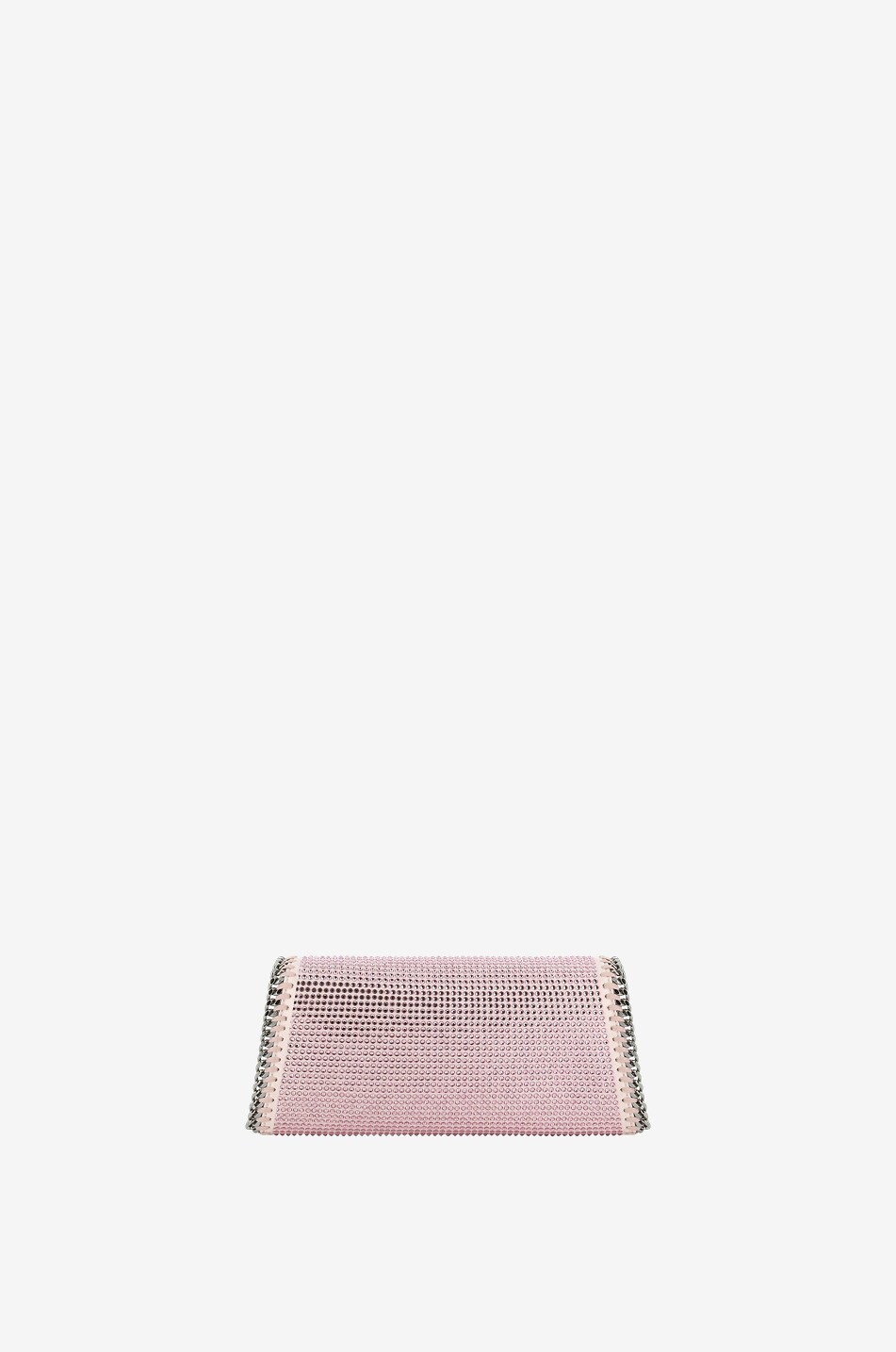 STELLA McCARTNEY Falabella crystal clad satin clutch Women PINK 3