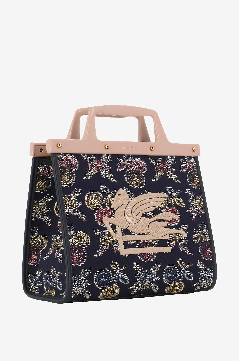 Sac cabas en jacquard et cuir Love Trotter Small
