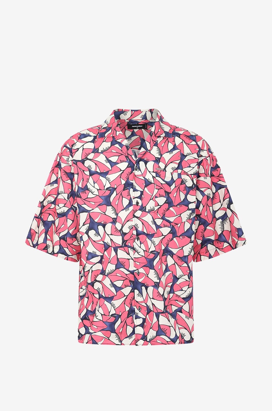 Bowling Dropped short-sleeved leaf print shirt
