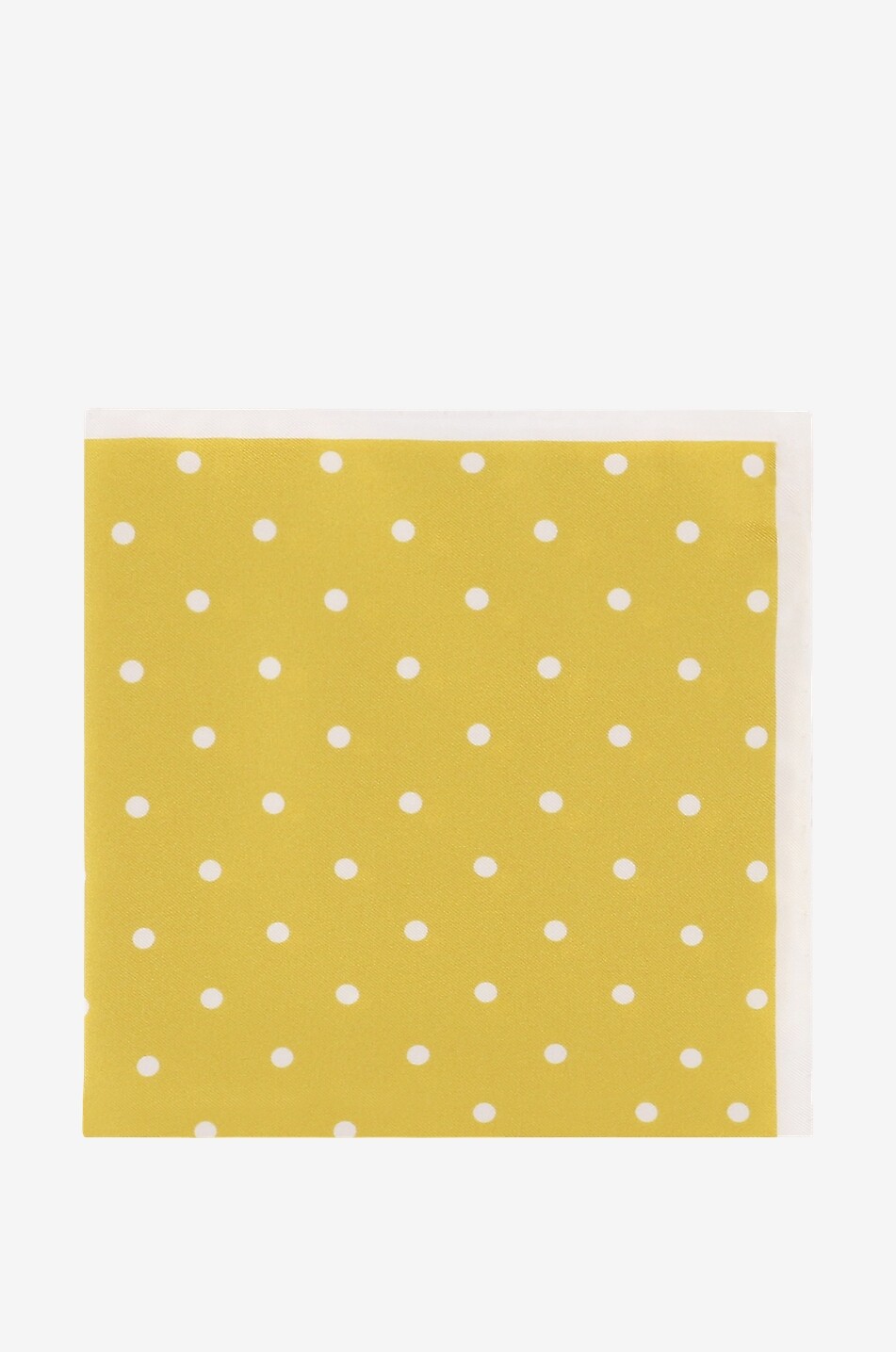 ROSI COLLECTION Pochette à pois en soie Print Homme JAUNE MOYEN 1