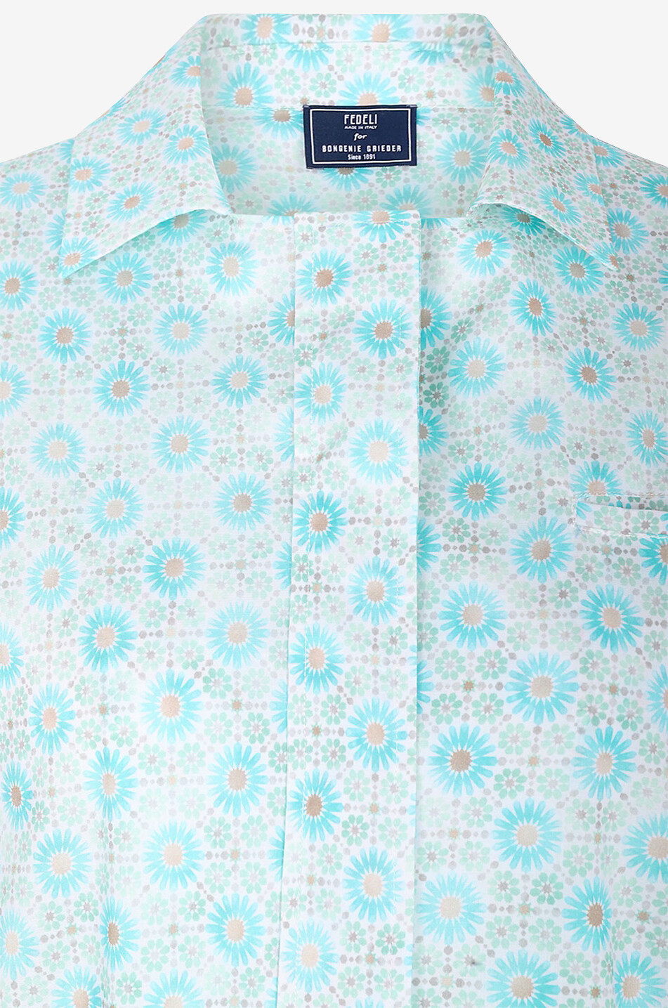 Robe-chemise courte en coton