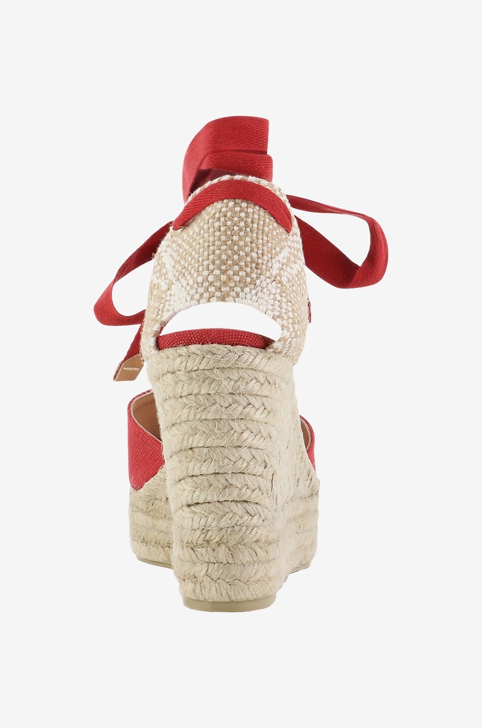 CASTANER Espadrilles mit Keilabsatz aus Canvas Chiara Damen DUNKELROT 4