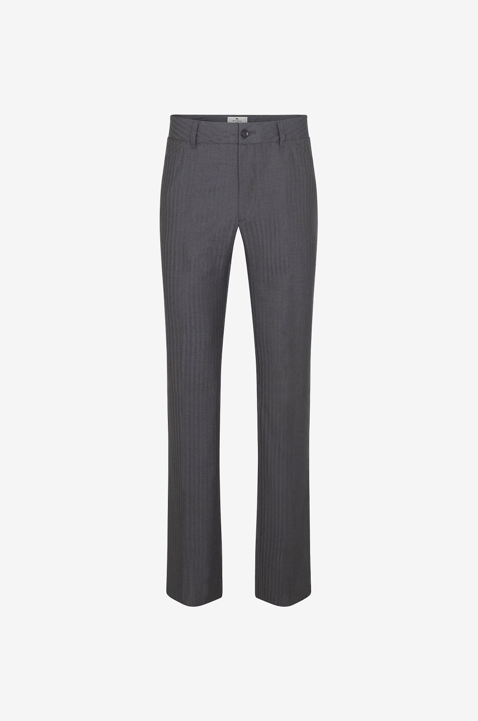ETRO Ausgestellte Hose aus Wolle mit Nadelstreifen Herren DUNKELGRAU 1