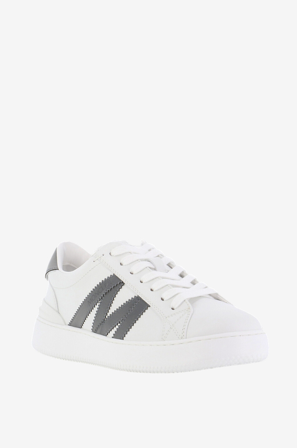 MONCLER Monaco M low-top sneakers in faux leather Women EGGSHELL 1