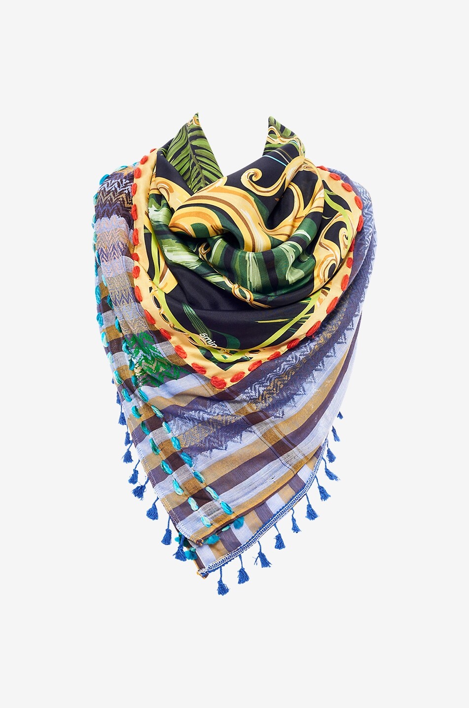 Baroque spirit silk square scarf