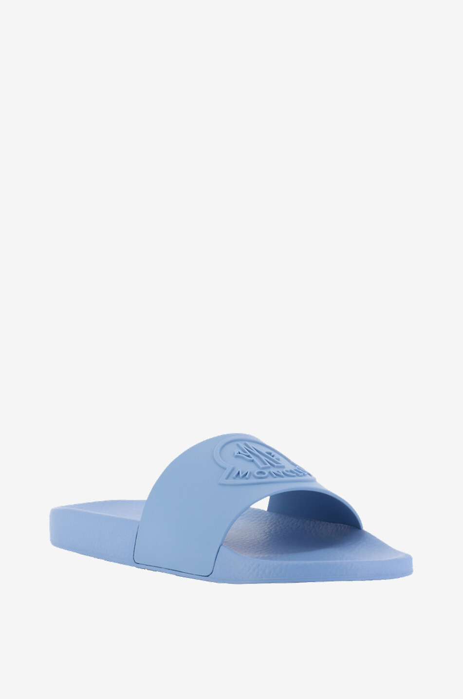 MONCLER Basile PVC pool slides Men LIGHT BLUE 1