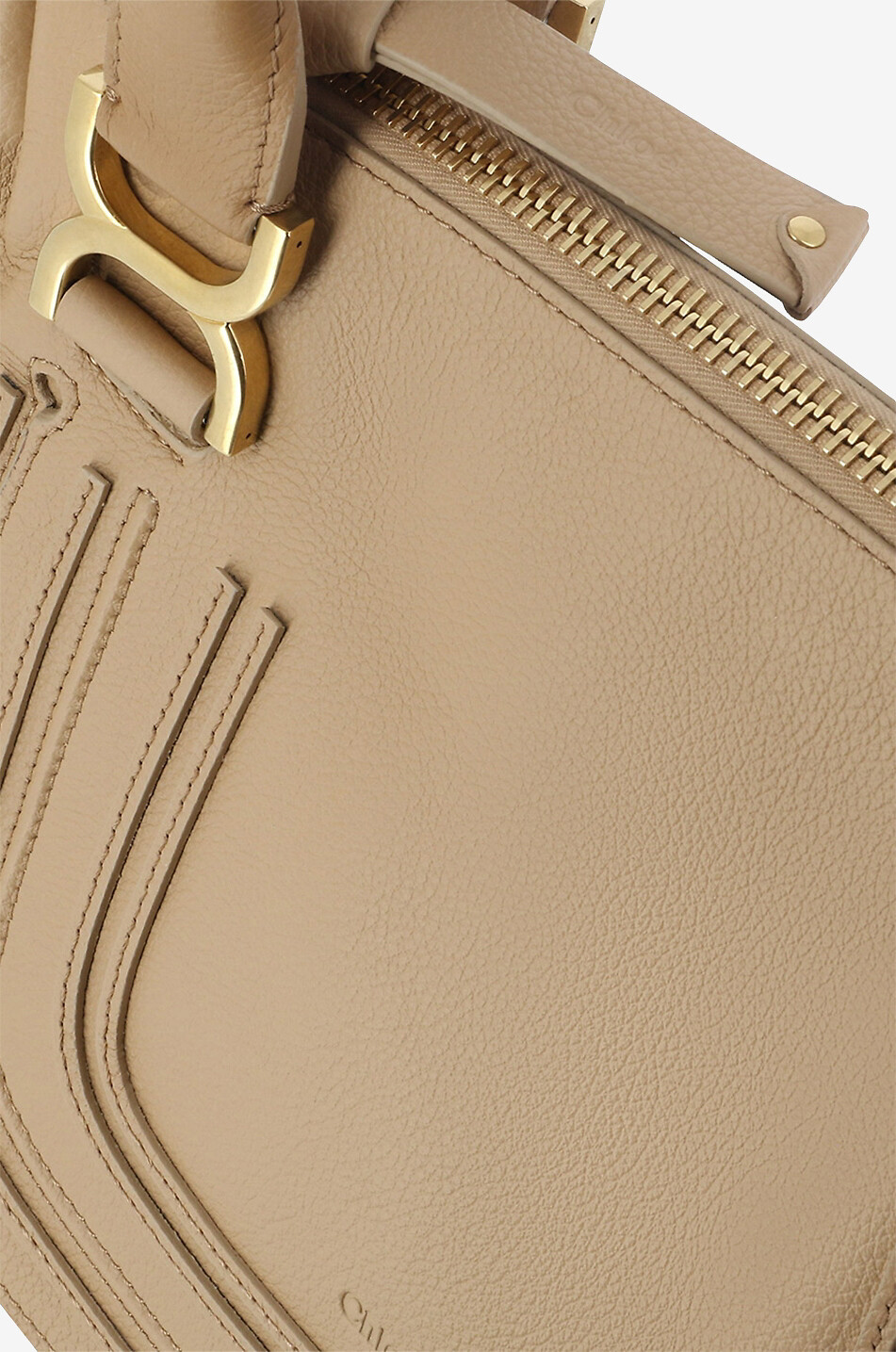 CHLOE Marcie Medium double carry grained leather bag Women BEIGE 6
