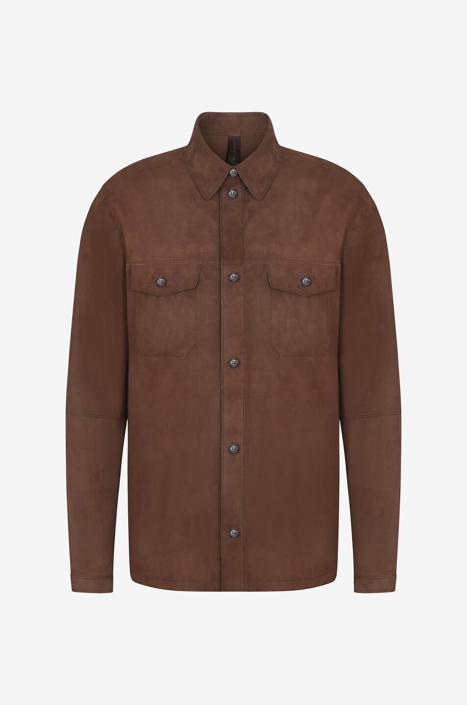 RUFFO Suede shirt jacket Men BROWN 1