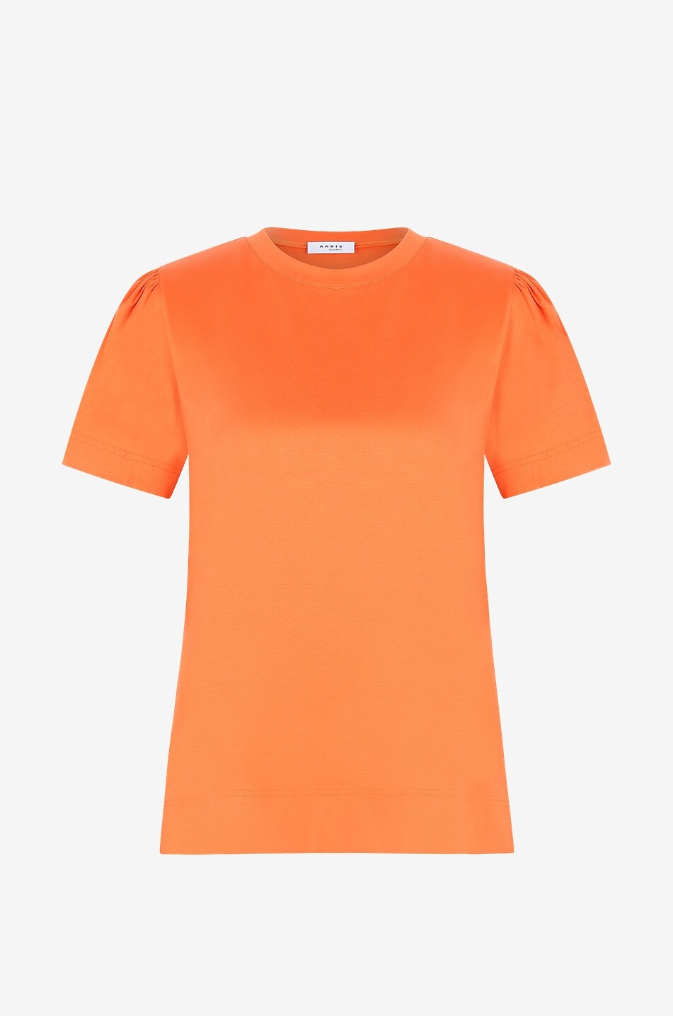 AKRIS PUNTO Boxy T-shirt with gathered sleeves Women MEDIUM ORANGE 1