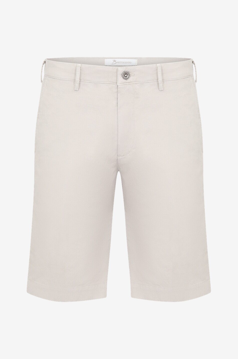 Cotton and linen Bermuda shorts
