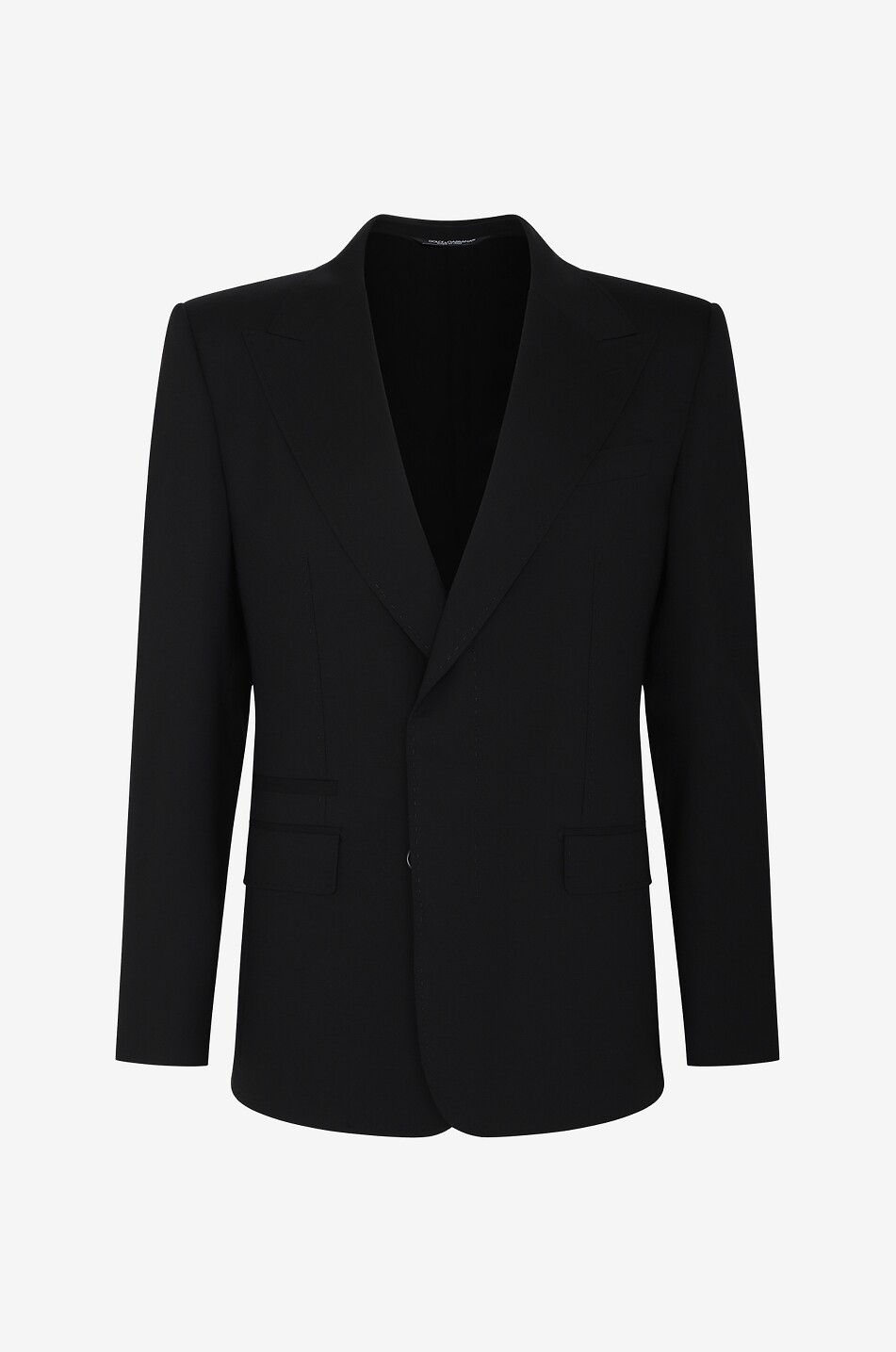 Sicilia stretch wool blazer with concealed buttoning