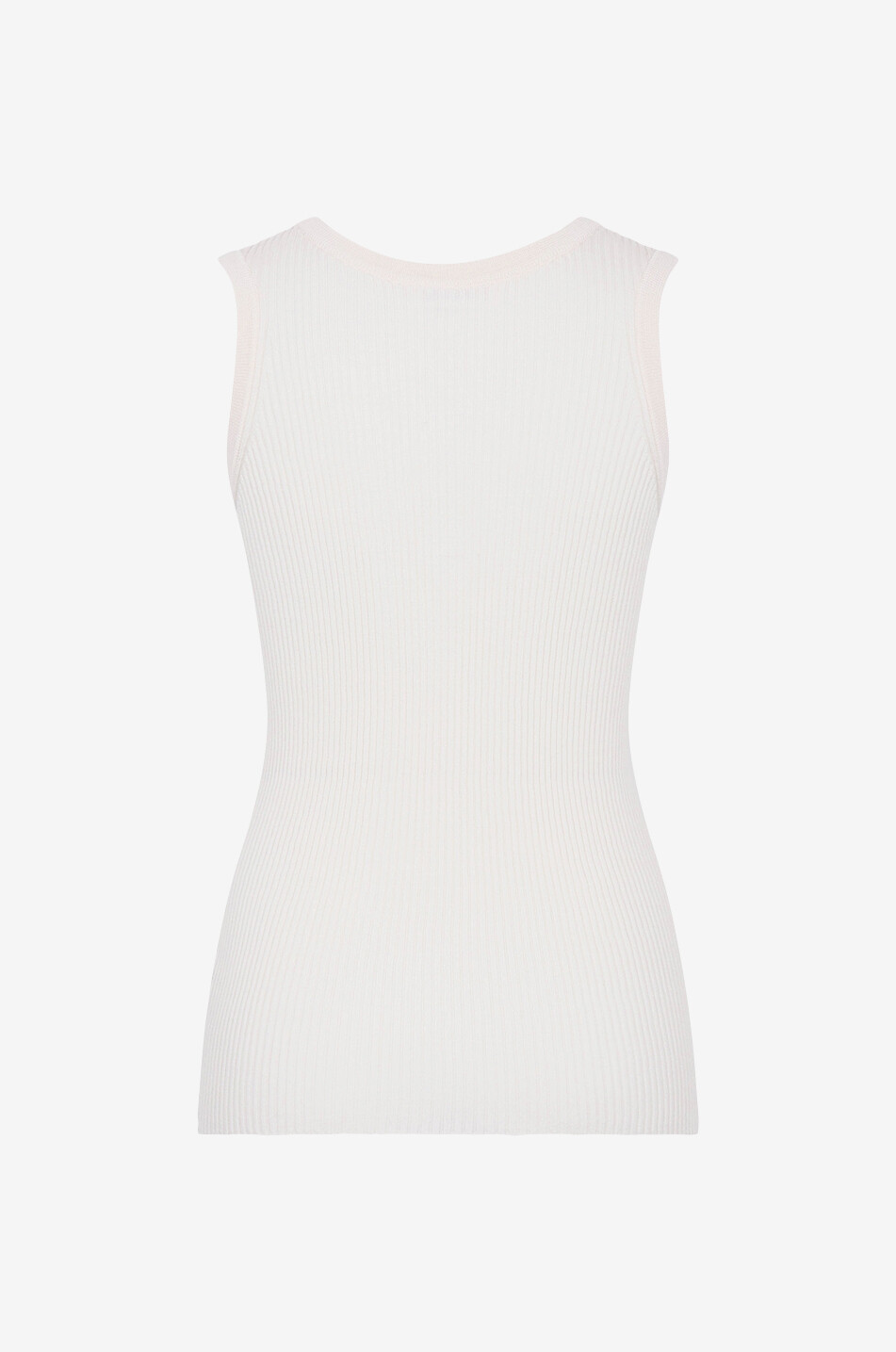 Rippstrick-Tanktop aus Wolle und Seide