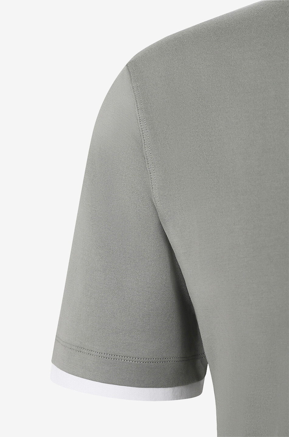 BRUNELLO CUCINELLI Slim Fit layer style polo shirt in jersey Men GREEN 3