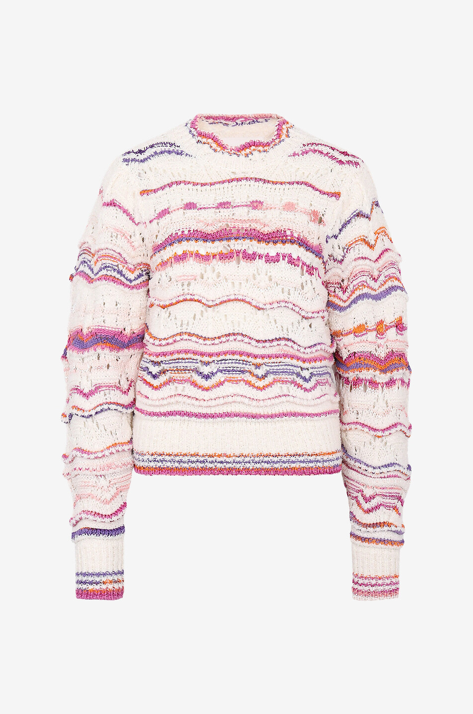 Pull ajouré multicolore en coton Ambre