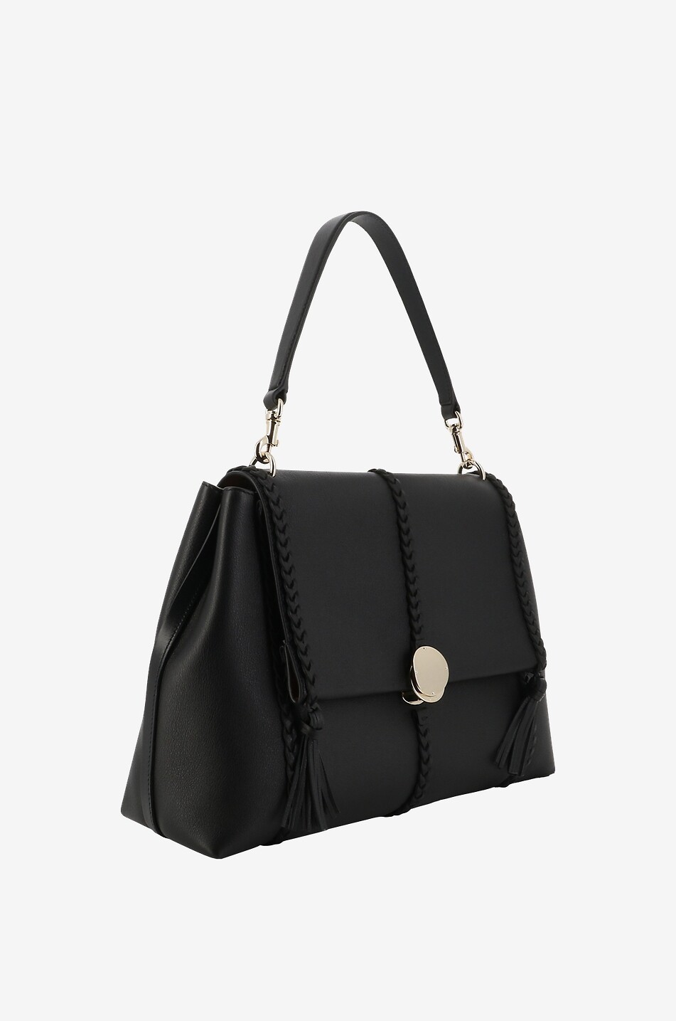 CHLOE Sac porté épaule en cuir grainé souple Penelope Large Femme NOIR 2