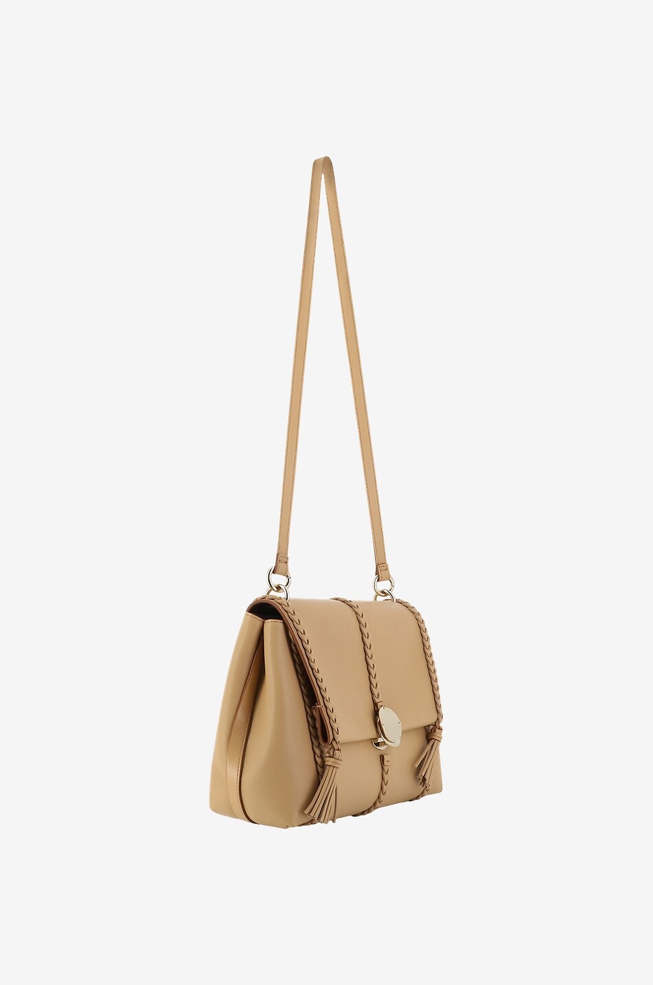 CHLOE Penelope Medium supple grained leather shoulder bag Women BEIGE 5