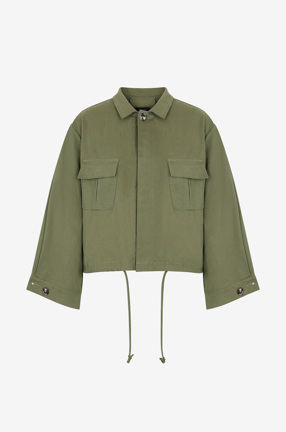 Gabardine boxy utility jacket