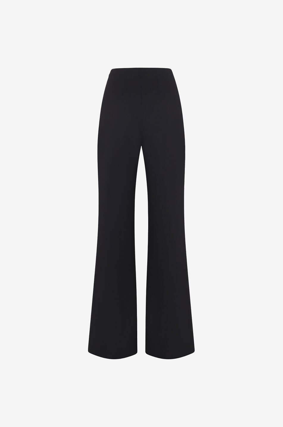Wide-leg high-rise cady stretch trousers
