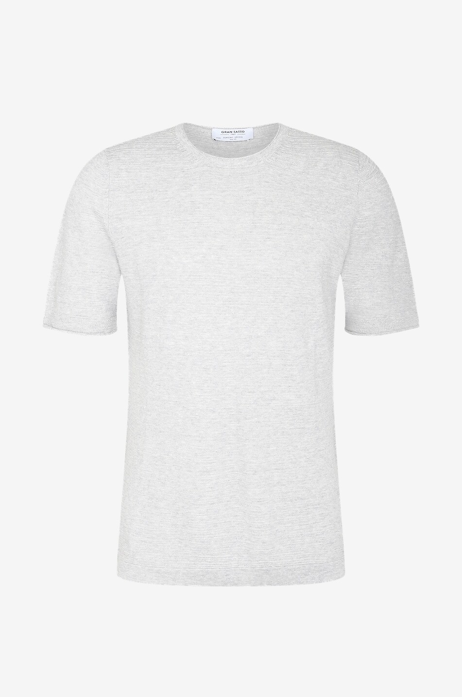 GRAN SASSO T-shirt à col rond en lin et coton Homme GRIS CLAIR 1