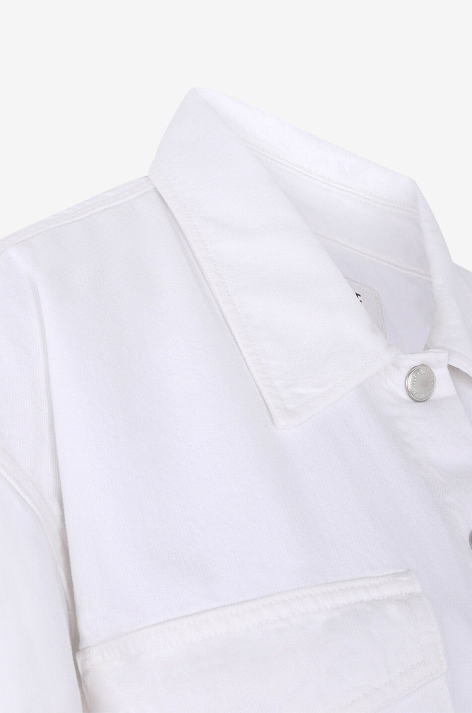 AGOLDE Nyx frayed denim shirt Women WHITE 3