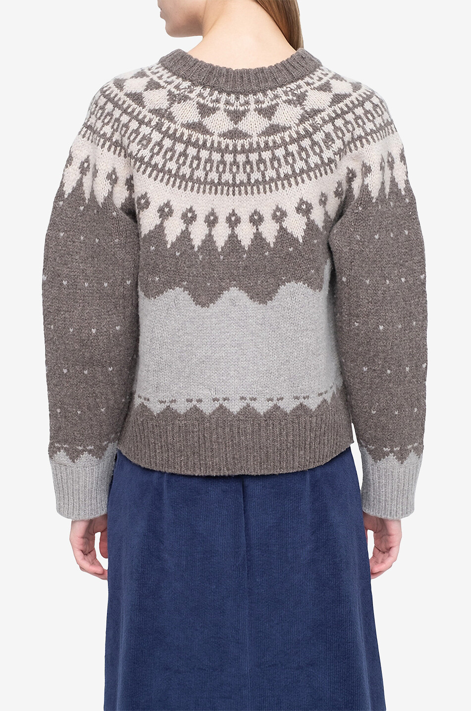 Pullover mit Rundhalsausschnitt aus Merinowolle Anja