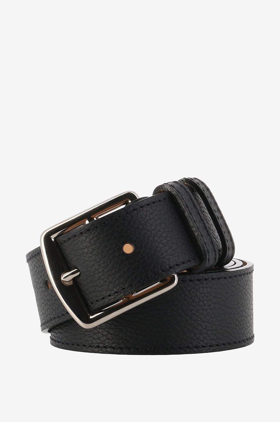 Grained leather belt