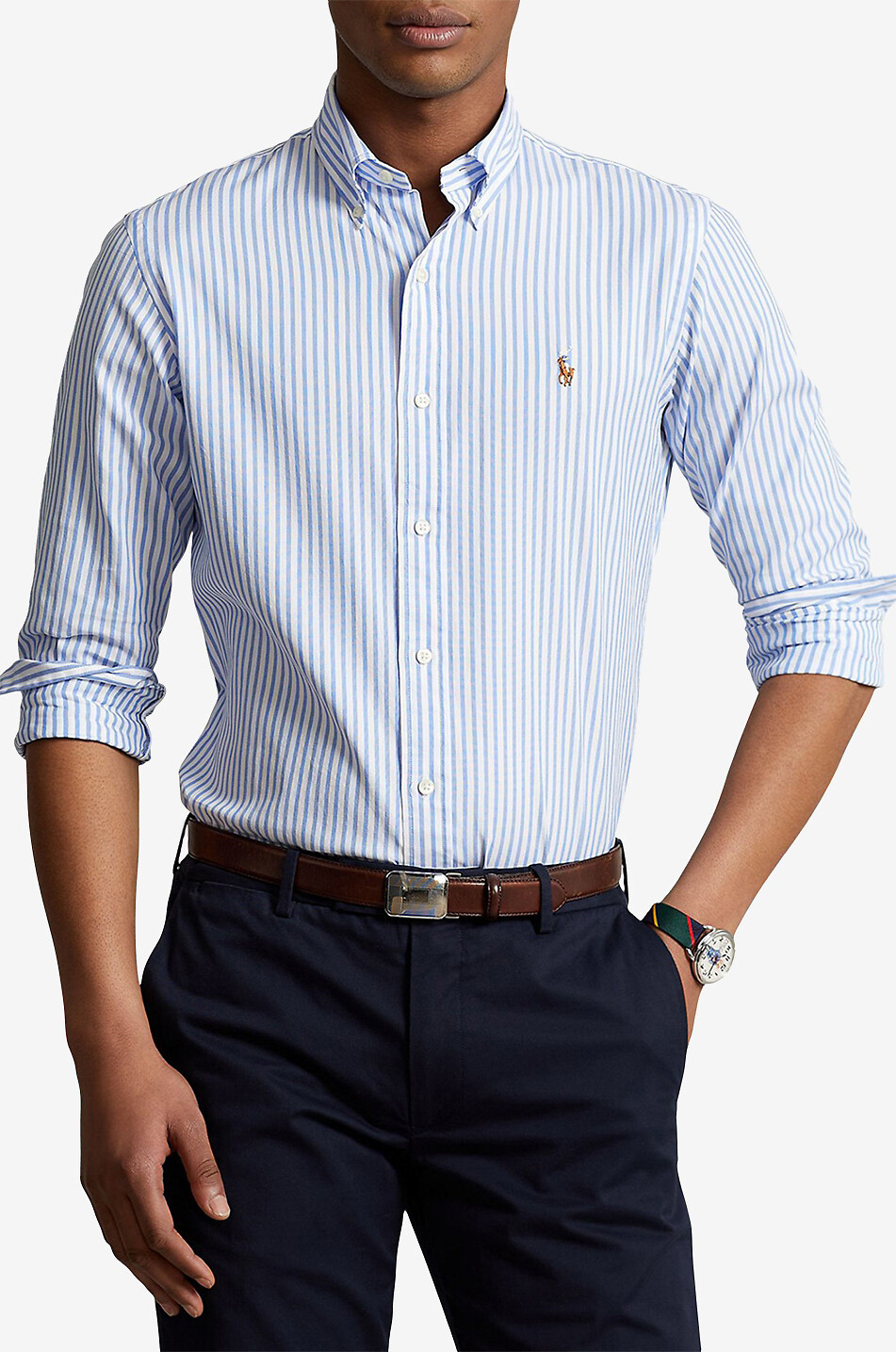 POLO RALPH LAUREN Gestreiftes Langarm-Hemd Custom Fit Herren BUNT 2