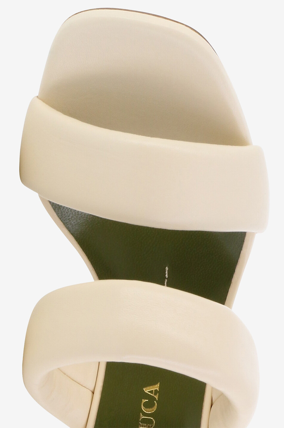 MARIA LUCA Sandalen mit Absatz aus Leder Ivory Fabiola Damen CREMEFARBEN 5