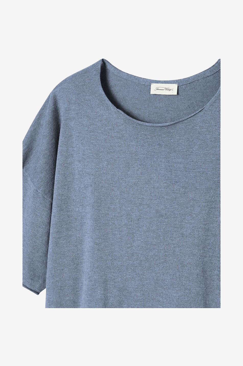 Kurzärmeliges T-Shirt mit Rundhalsausschnitt aus Baumwolle und Modal Marcel