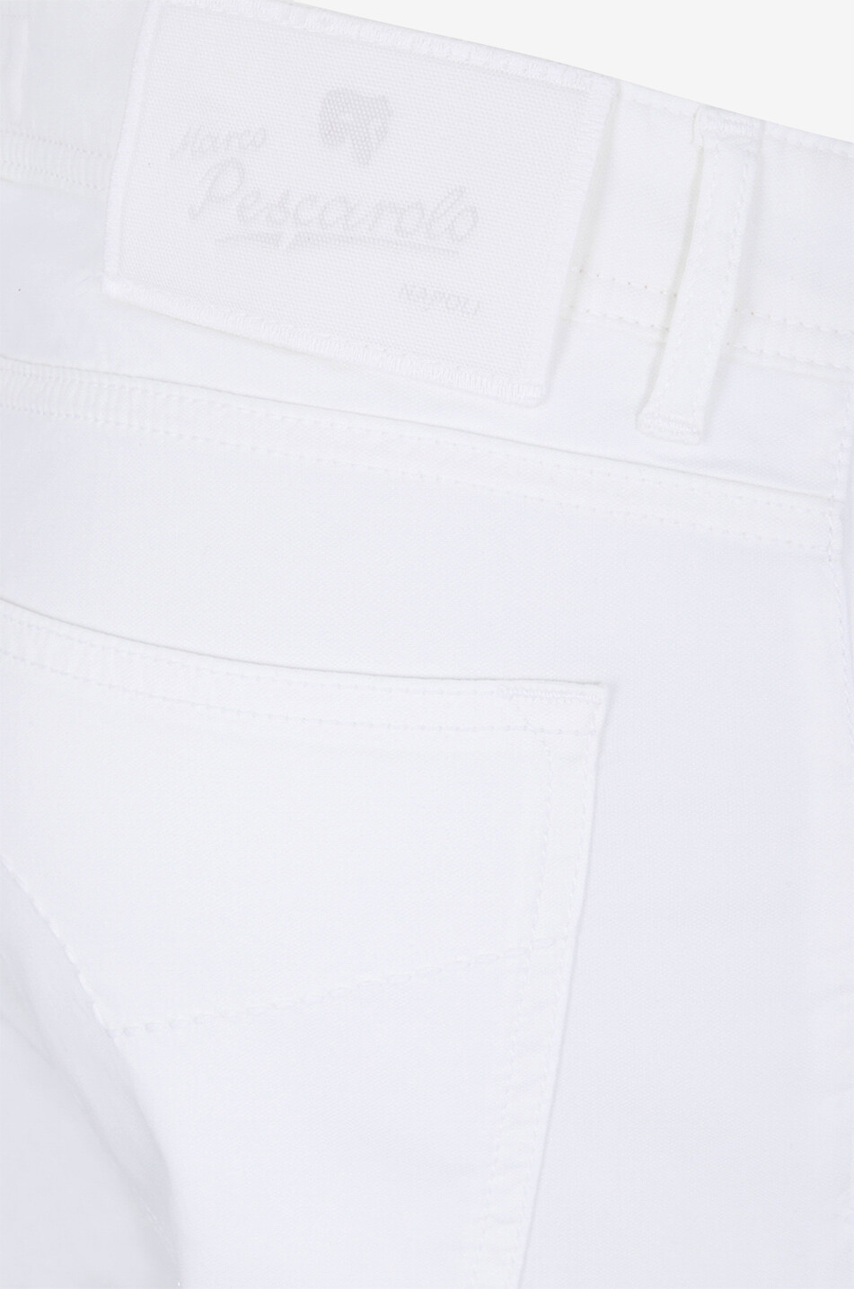 MARCO PESCAROLO Jean slim en coton et soie Nerano Homme BLANC 3