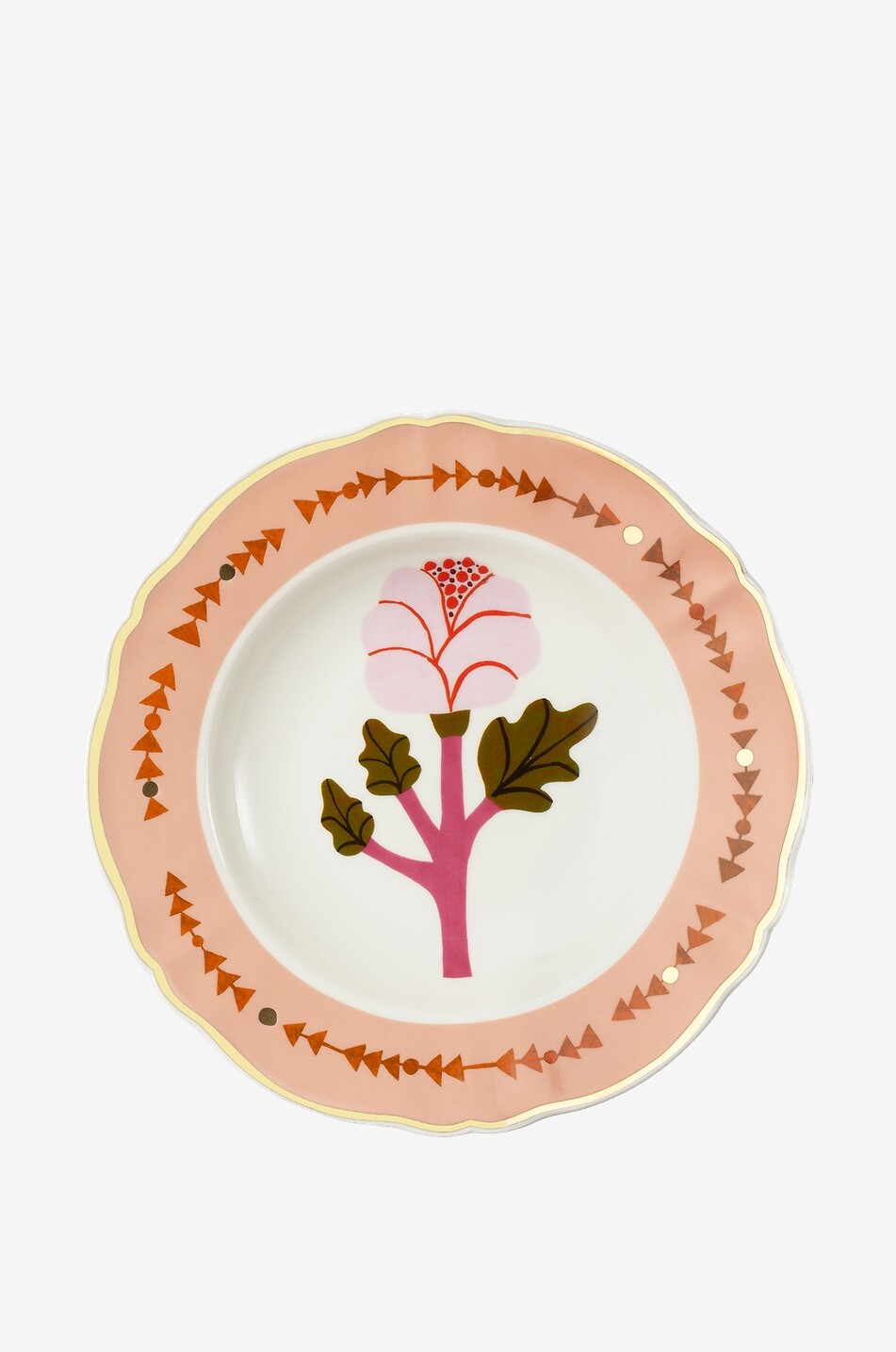 Assiette creuse en porcelaine motif floral