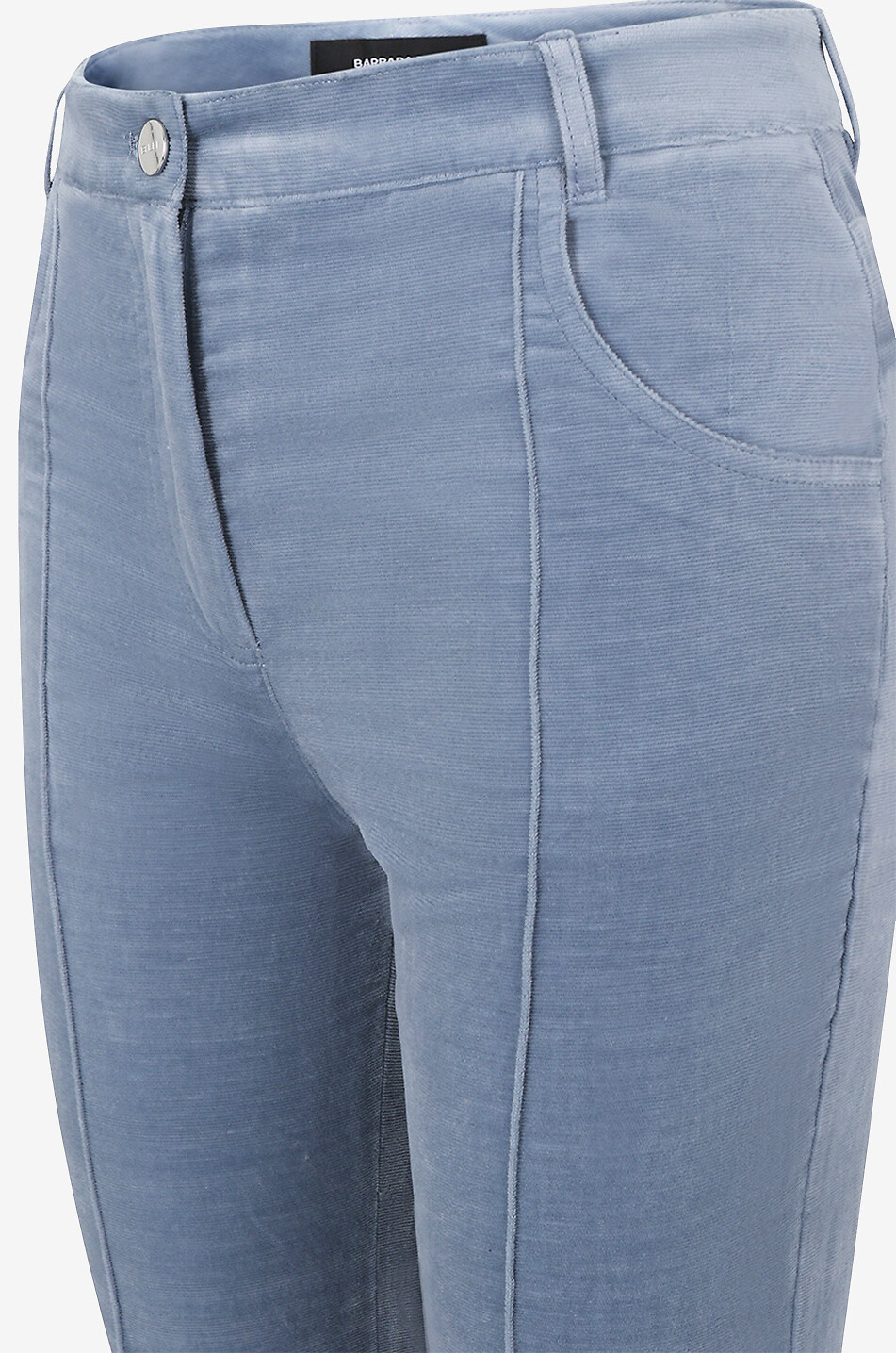 BARBARA BUI Pantalon bootcut raccourci en velours côtelé horizontal Femme BLEU CLAIR 3