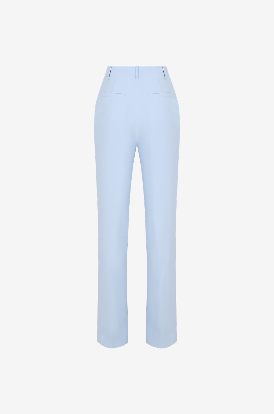 Fluid straight-leg crepe trousers