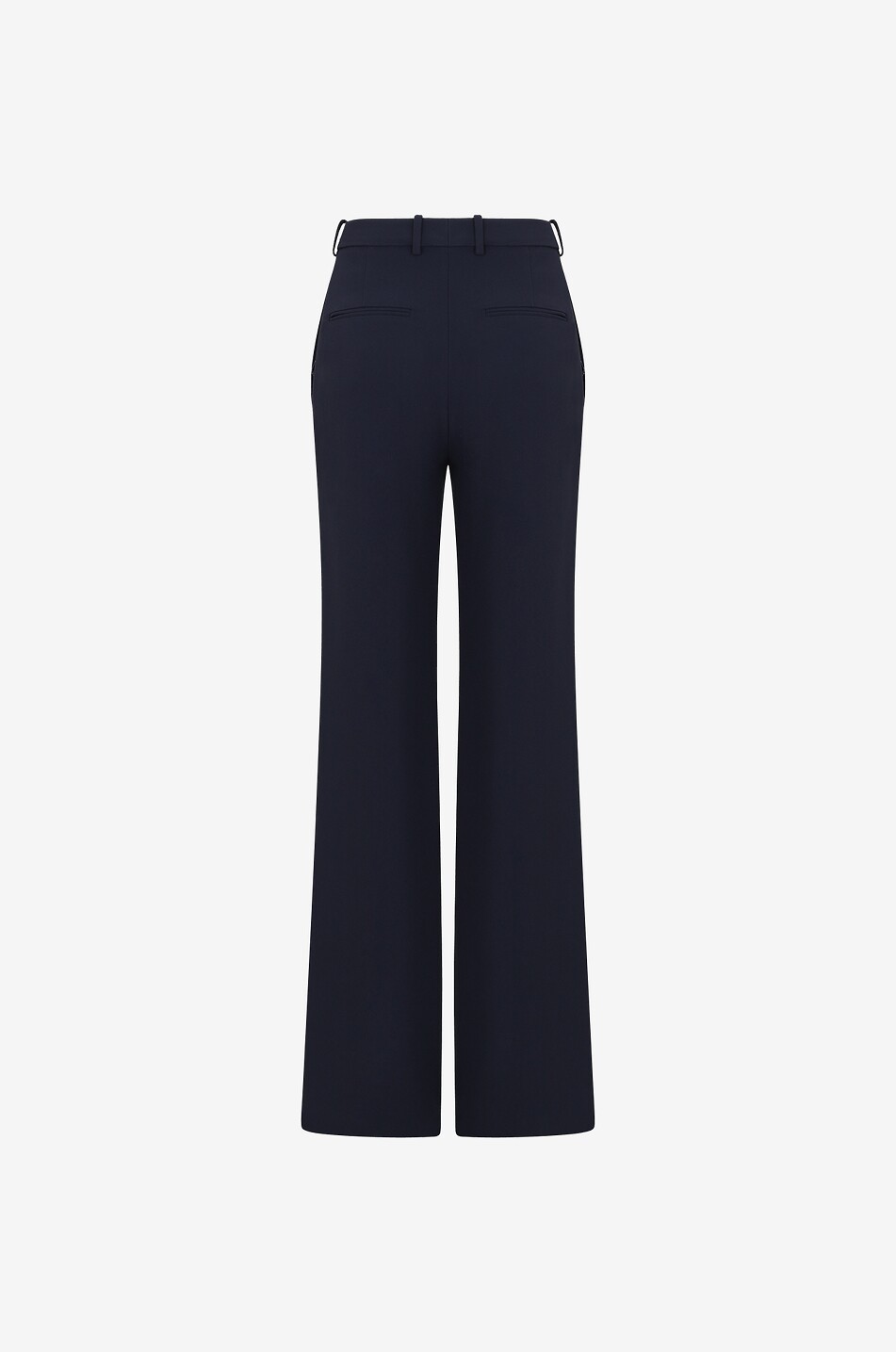 Fliessende Crêpe-Hose mit hoher Taille und weitem Bein