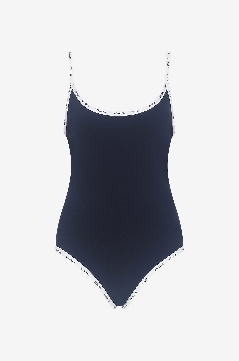 Logo strap one-piece swimsuit