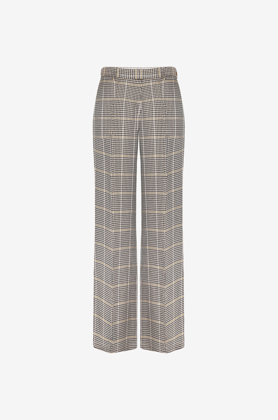 Pantalon large en viscose à carreaux