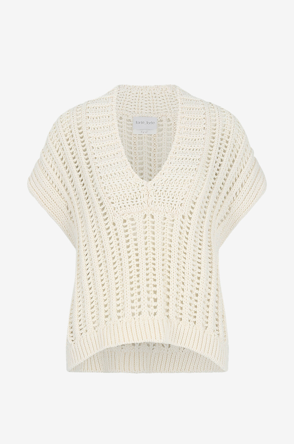 Pull à manches courtes en coton