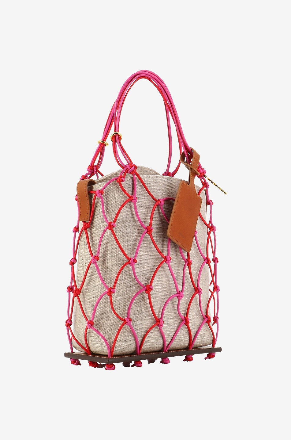 JACQUEMUS Bucket-Tasche aus Canvas und Leder Le Petit Filet Pralu Damen BUNT 2
